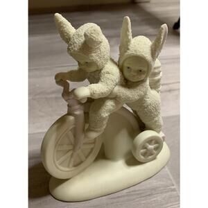 Dept. 56 "SNOWBUNNIES" 1997, "ON A TRICYCLE BUILT FOR TWO" Limited Edition